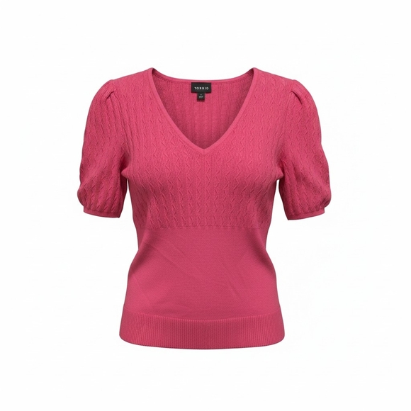 🌺 Torrid Pink Knit Top - Picture 2 of 6